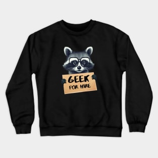 Geek Racoon Crewneck Sweatshirt